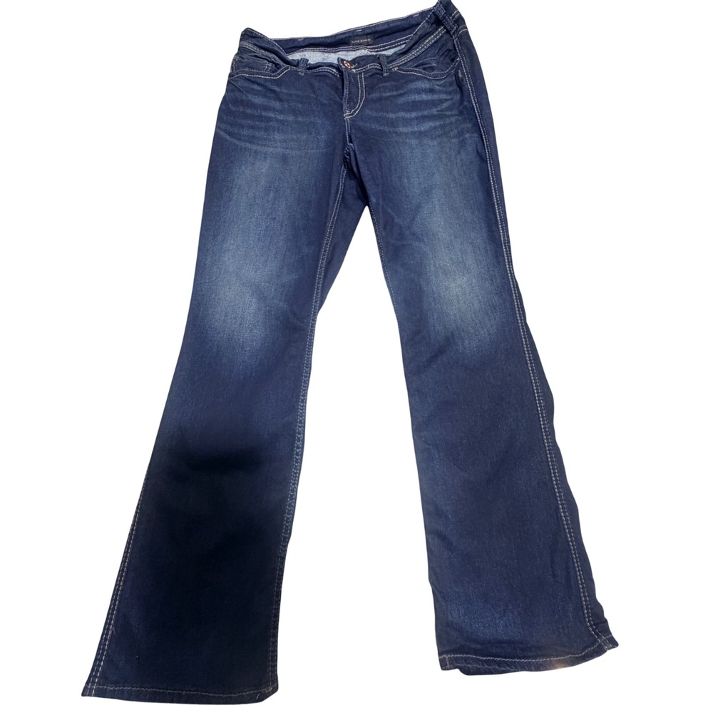 Silver Jeans Co Suki Slim Boot Jeans Women Size 16 L33 Stretch Dark Wash Indie